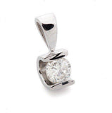 1ct Round Cut VVS1D Diamond Unique Design Pendant 14k White Gold Finish NO CHAIN