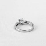 1.8ct Round Cut Diamond Engagement Ring Accents Solitaire 14k White Gold Finish