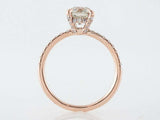 2ct Round Diamond Engagement Ring Accent Hidden Halo Solitaire 14k RoseGold Over