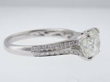 3Ct East West Oval Cut Diamond Solitaire Engagement Ring 14K White Gold Finish