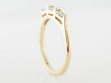 0.3ct Baguette Cut VVS1D Diamond Wedding Band Minimalist 14k Yellow Gold Finish