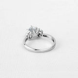 2ct Round Diamond Engagement Ring Solitaire Cluster Accent 14k White Gold Finish