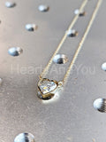 1ct Heart Simulated Diamond Beze Set Pendant with Chain 14k Yellow Gold Plated