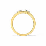 1ct Engagement Ring Round Cut Diamond Beaded Split Shank 14k Yellow Gold Finish