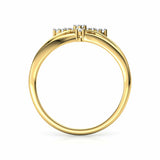 1ct Engagement Ring Round Cut Diamond Crown Cluster Tiara 14k Yellow Gold Finish