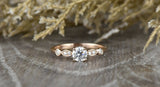 1.6ct Round Cut Diamond Engagement Ring 14k Rose Gold Finish Classic Solitaire