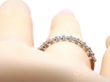 1.5Ct Round Cut VVS1/D Diamond Half Eternity Wedding Band 14K White Gold Finish