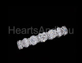 2ct Heart Cut Simulated Diamond Iced Eternity Wedding Band 14k White Gold Plated