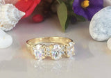 2ct Engagement Ring Oval Cut Diamond Stylish Stackable 14k Yellow Gold Finish