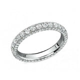 2ct Round Cut Diamond Unique Eternity Iced Wedding Band 18k White Gold Finish