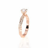 2ct Round Cut VVS1D Diamond Engagement Ring Twisted Shank 14k Rose Gold Finish