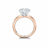 Solitaire Engagement Ring 2.5ct Round Cut VVS1D Diamond 14k Rose Gold Finish