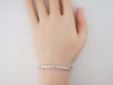 11.27ct Radiant Cut Blue Aquamarine Elegant Tennis Bracelet 14k WhiteGold Finish