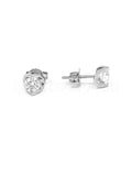 0.3ct Round Cut Moissanite Heart Shape Stud Earrings Women 14k White Gold Plated