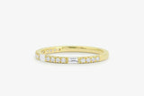 1.2ct Wedding Ring Band Baguette Cut Diamond Full Eternity 14k Yellow Gold Over