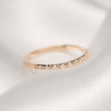 0.6ct Round Cut Diamond Wedding Band Ring Anniversary 14k Yellow Gold Finish