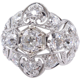 5Ct Round Cut VVS1D Diamond Milgrain Vintage Engagement Ring 14K White Gold Over