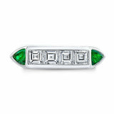 4Ct Asscher Cut Diamond Emerald Art Deco Engagement Ring 14K White Gold Finish