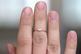 0.1ct Pear Cut Diamond Engagement Ring 14k RoseGold Finish Heart Love Minimalist