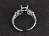 2.4ct Engagement Ring Oval Cut Diamond Solitaire Split Shank 14k White Gold Over