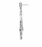 6ct Baguette Cut Diamond Chandelier Cocktail Drop Earrings 14k White Gold Finish