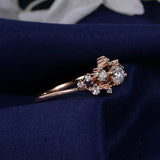 1.6ct Round Cut Diamond Engagement Ring 14k Rose Gold Finish Unique Stackable