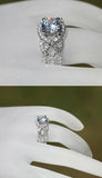 Infinity Engagement Ring 1.4ct Round Cut VVS1D Diamond 14k White Gold Finish