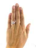 2Ct Round Cut Diamond Classic Wide Band Solitaire Ring 14K White Gold Finish