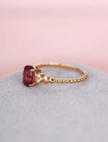 1ct Oval Cut Pink Ruby Engagement Ring Solitaire Heart Band 14k Rose Gold Finish