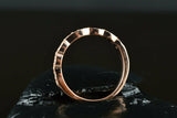 2Ct Round Cut DVVS1 Diamond Milgrain Stackable Wedding Band 14K Rose Gold Finish