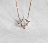 1.4ct Marquise Cut Diamond Pendant with Chain Open Circle 14k Rose Gold Finish