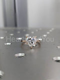 1ct Heart Cut Simulated Diamond Solitaire Engagement Ring 14k Rose Gold Plated