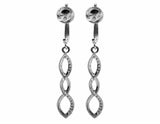 0.2ct Round Cut VVS1D Diamond Infinity Dangle Earrings Women 14k White Gold Over