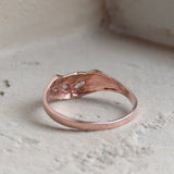 0.5ct Marquise Cut Diamond Cat Kitty Eyes Engagement Ring 14k Rose Gold Finish