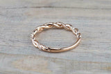 1ct Round Cut Diamond Wedding Band 14k Rose Gold Finish Twisted Rope Infinity