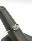 2Ct Round Cut Diamond Stylish Two Stone Engagement Ring 14K White Gold Finish