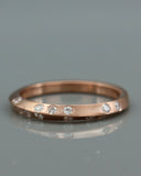 1Ct Round Cut Diamond Knife Edge Unique Wedding Band Ring 14K Rose Gold Finish