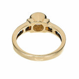 1.75ct Round Cut Diamond Engagement Ring Sapphire Accent 14k Yellow Gold Finish