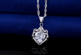 1.2ct Heart Cut VVS1D Diamond Pendant Heart Shape 14k White Gold Finish NO CHAIN