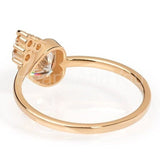 1ct Heart Cut Simulated Diamond Bypass Engagement Ring 14k Yellow Gold Plated