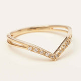 Curved Split Band Engagement Ring 1.2ct Round Cut Diamond 14k Yellow Gold Finish