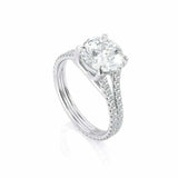 2.3ct Round Cut Diamond Engagement Ring Split Shank Solitaire 14k WhiteGold Over