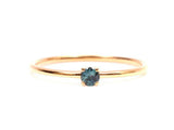 0.5ct Engagement Ring Round Cut  London Blue Topaz Solitaire 14k RoseGold Finish