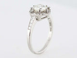 2.3ct Round Cut Diamond Halo Engagement Ring 14k White Gold Finish Round Accents