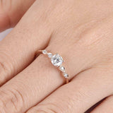 1.5ct Round Cut Diamond Engagement Ring Five Stone Solitaire 14k RoseGold Finish