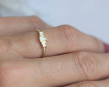 1.2ct Baguette Cut Diamond Engagement Ring 14k YellowGold Finish Five Stone Step