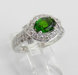 2ct Marquise Green Emerald Diamond Art Deco Engagement Ring 14k White Gold Over