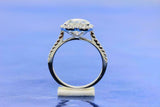 2ct Heart Cut Diamond Halo Bridal Set Band Engagement Ring 14k White Gold Finish