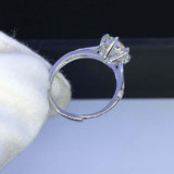 1ct Round Cut Diamond Engagement Ring 6 Prong Solitaire 14k White Gold Finish