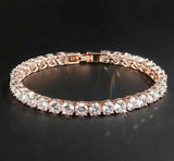 20Ct Round Cut Sparkle Diamond Gatsby Tennis Bracelet 14K Rose Gold Finish